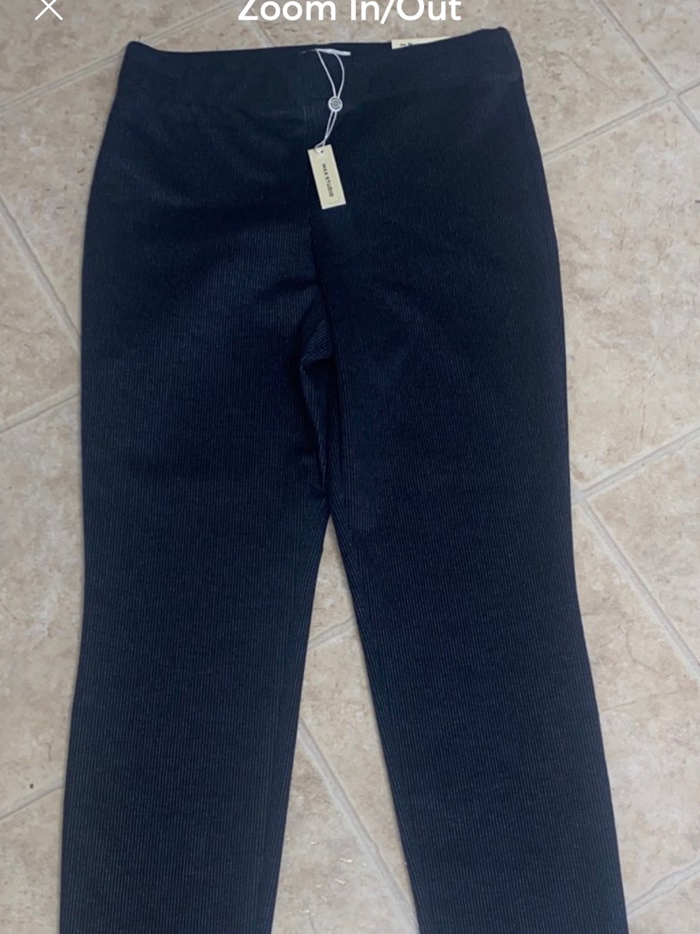 NWT Max Studio Med High Waist Black Skinny Leggings Ankle Length 27" Inseam